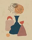 Minimalistisches Stillleben einer Blume in einer Vase von Tanja Udelhofen Miniaturansicht