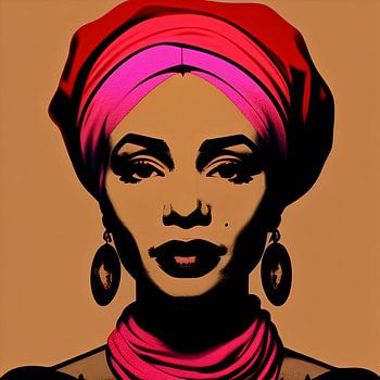 Zhara - weibliches Porträt im Pop-Art-Stil