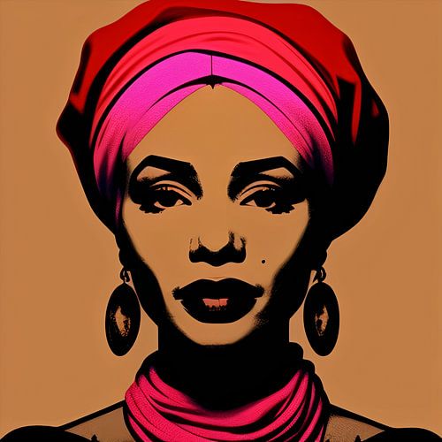 Zhara - vrouwenportret in pop art stijl