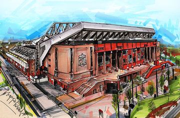 Anfield painting by Jos Hoppenbrouwers