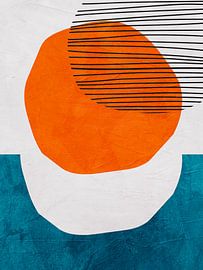 Abstract, organic, geometric, modern, colourful art by Online Arts