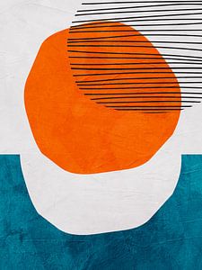 Abstrakte organische geometrische moderne farbenfrohe Kunst