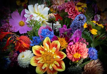 Blumen in Farbexplosion von Bianca ter Riet