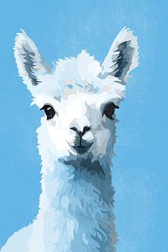 Alpaca in Blauw van Whale & Sons