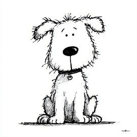 Kleine Hundekarikatur