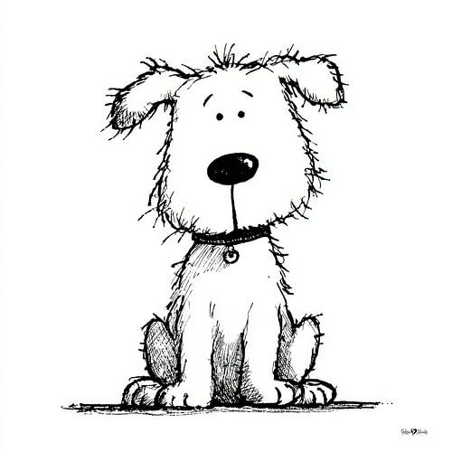 Petit dessin d'un chien