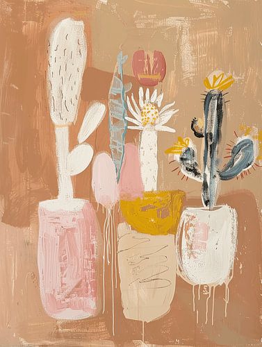 Famille de cactus joyeux, illustration