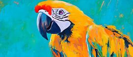 Colourful macaw in a vibrant play of colours by Poster Art Shop
