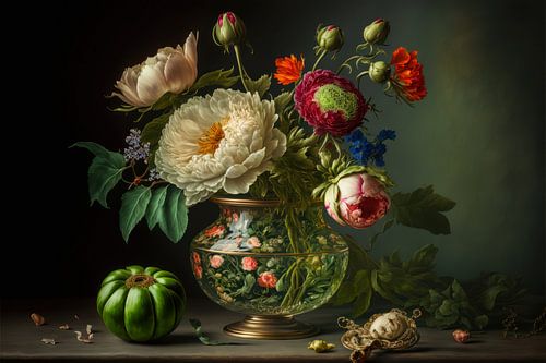 Nature morte avec des fleurs.