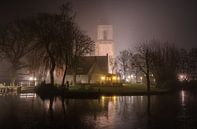 La tour de Ransdorper dans la brume le soir par Jeroen de Jongh Aperçu
