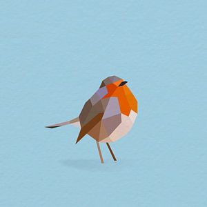 Rotkehlchen (Vogel, Polygon) von Color Square