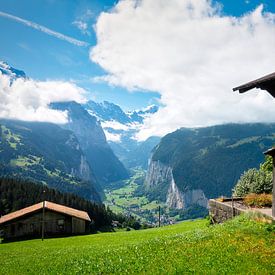 Landscape in Lauterbrunnen valley in Bernese Oberland, Switzerland by iPics Photography