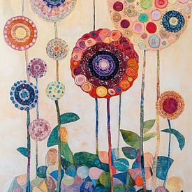 Moderne Cirkel Bloemenkunst van De Mooiste Kunst