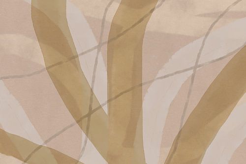 Lignes abstraites à l'aquarelle dans des couleurs neutres et pastel no. 7