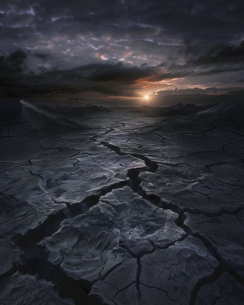 Eerste stralen in de vallei van fernlichtsicht