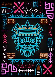Aztekische Stammesmaske Design von BRZ999