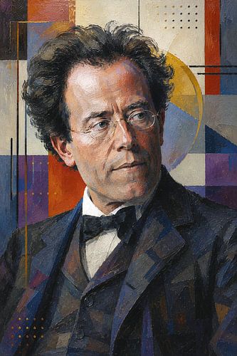 Componist Gustav Mahler schilderij.