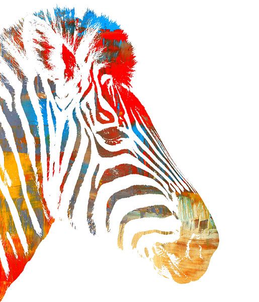 Porträt mit einem Zebra von Werner Lehmann