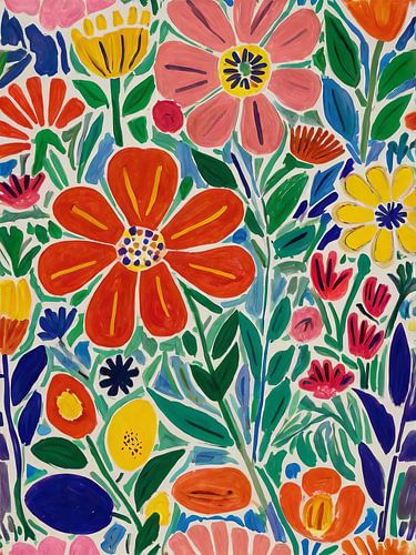 Blumengarten im Stil von Henri Matisse