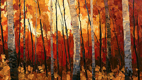 Autumn Forest – abstract orange-brown