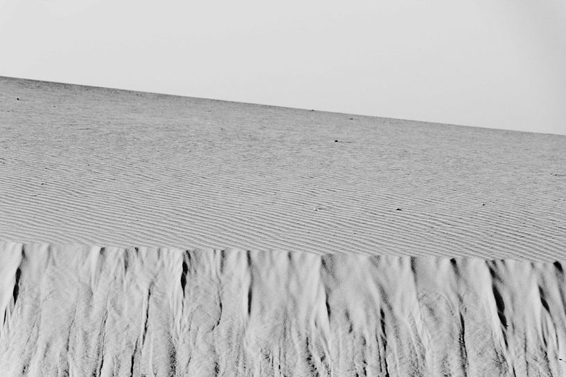 Abstract black and white representation of a dune by Simone Neeling