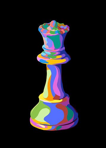 Chess piece pop art