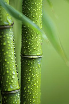 Zen bamboe - frisheid en harmonie in groen van Poster Art Shop