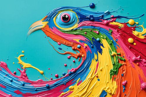 De Vogel creatief met verf