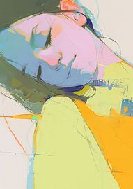 Portrait de femme | Invisible Touch of Blue sur Peintures accrocheuses