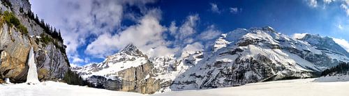 Winter Alpen panorama in Zwitserland