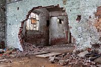 Industrial abandoned building with characterful colors