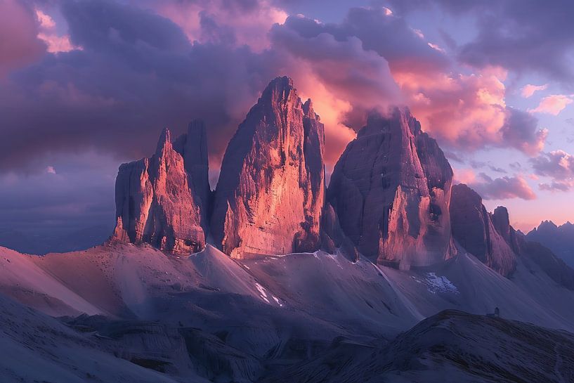 Dolomiten bei Sonnenaufgang von fernlichtsicht