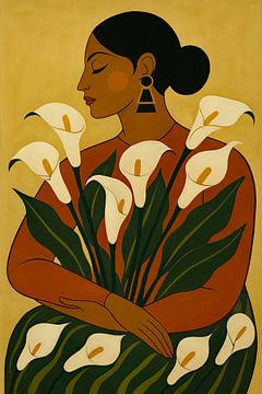 Portrait Blooming Love van Moonheart Artworks