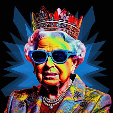 Queen Elisabeth Pop Art von Peter Balan