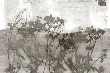 Zachte bloemen in zandtinten van Dina Dankers