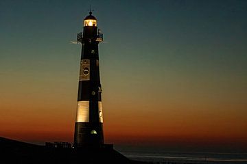 Breskens sunset lighthouse