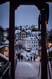 Milde Wintertage zur Weihnachtszeit in Trondheim, Norwegen von Koen Lipman
