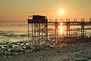 Steg ins Abendrot