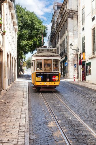 Ancien tramway de la ligne 28 à Lisbonne