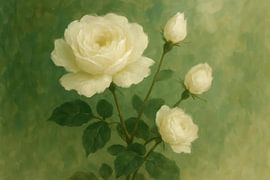 Elegant flower in soft green by Imperial Art House