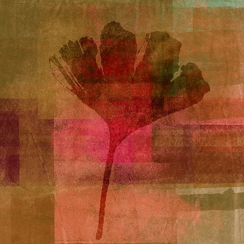 Retro bladvormen in gedempte kleuren