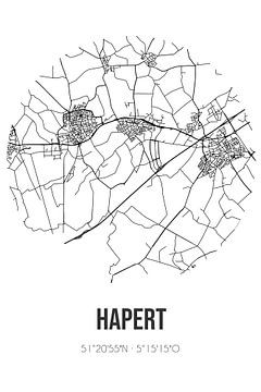 Hapert (Noord-Brabant) | Landkaart | Zwart-wit van Rezona