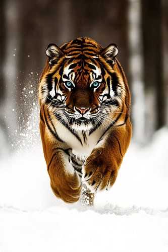 Siberische tijger in actie