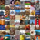 Alles aus Amsterdam - Collage aus typischen Bildern der Stadt und der Geschichte von Roger VDB Miniaturansicht