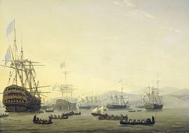 Council of War on board the 'Queen Charlotte', commanded by Lord Exmouth, Nicolaas Baurz