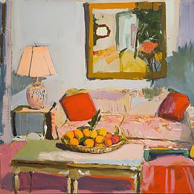 A living room in the style of Matisse by Niklas Maximilian