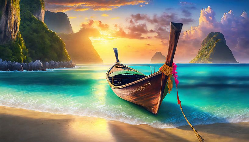 Zonsondergang op het strand van Mustafa Kurnaz