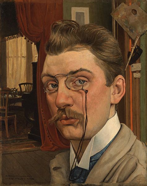 Selbstporträt im Atelier, Anton Molkenboer von Meisterhafte Meister