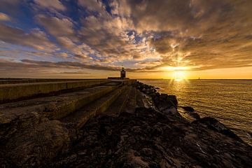 Sunset on the North Pier in March 2025 2 by peterheinspictures