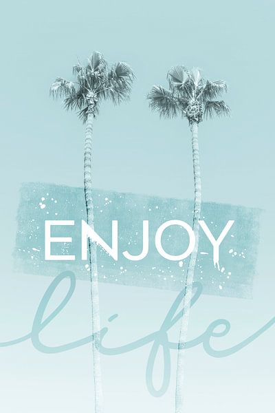 Palmenidylle in türkis | enjoy life von Melanie Viola